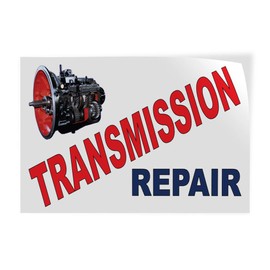 Decal Stickers Multiple Sizes Transmission Repair Red Blue Auto Car Shop Industrial Vinyl Safety Sign Label Automotive 20x14Inches