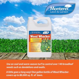 Monterey - Weed Whacker Weed Killer - Selective Broadleaf Weed Killer for Lawns - Kills 140+ Weed Types - Apply Using Sprayer - 1 Gallon Concentrate
