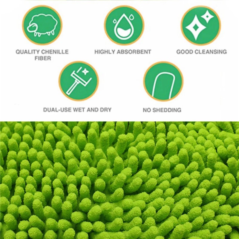 CarCarez 3 in 1 Microfiber Car Wash Brush Cleaning Mop