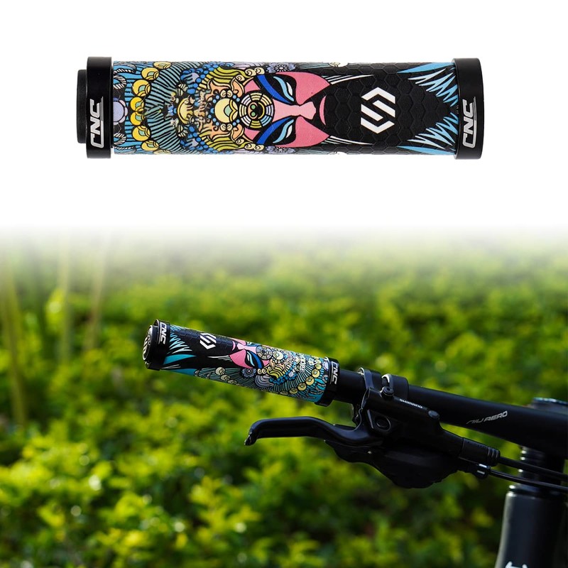 Chooee - Agarres de silicona para bicicleta, con bloqueo de