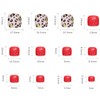 Red Press On Coffin Toenails With Leopard Designs, Full Cover