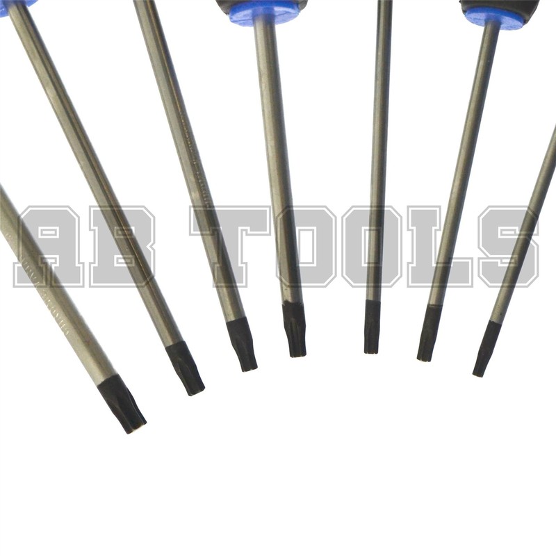 7pc Torx Star Magnetic Screwdriver Set with Cushioned Grip T10