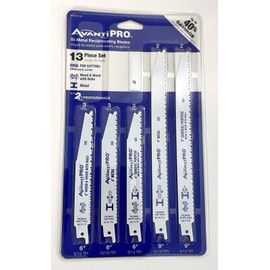 Avanti Pro PS0013S Bi-Metal Reciprocating Saw Blade Set, 13 Piece
