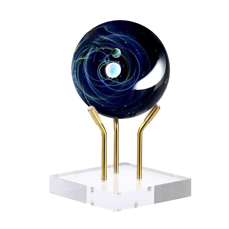 Hipiwe Gold Metal Arm Display Stand Easel with Acrylic Base