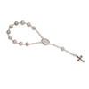 Precious Pieces Sterling Silver Baptism Baby Rosary in Grey