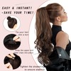 Highlight Brown Mixed Blonde Wavy Layered Drawstring Ponytail Extension for