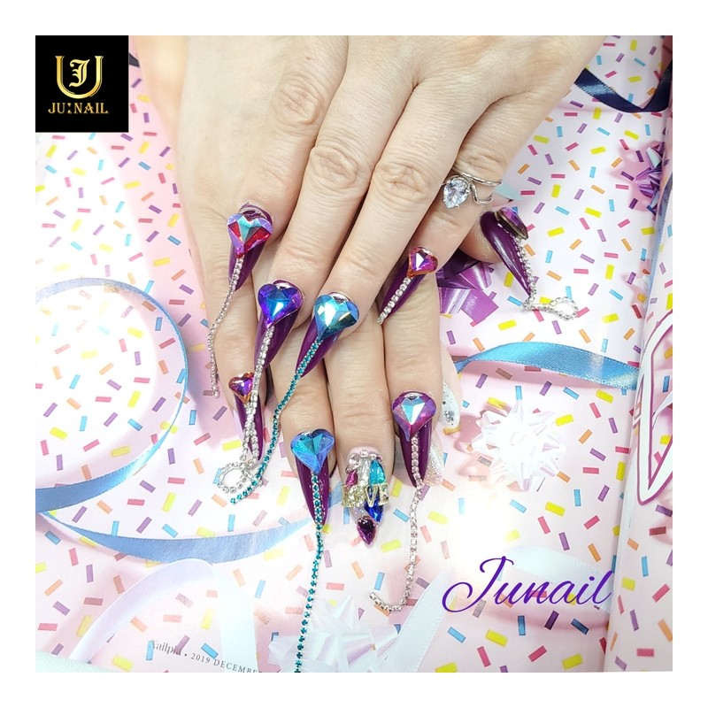 ❣High quality Sexy heart handmade nail tips - Long Oval