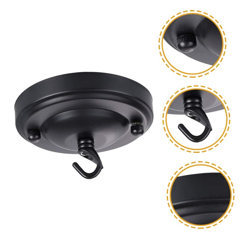 GRIRIW Retro Style Cover Plate for Light Fixture Mounting Hook