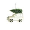 FloristryWarehouse Christmas Decoration Classic British 4x4 Off Road Ninety White