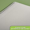 TWONE Spiral Graph Paper Notebook with Transparent Plastic Cover, 60