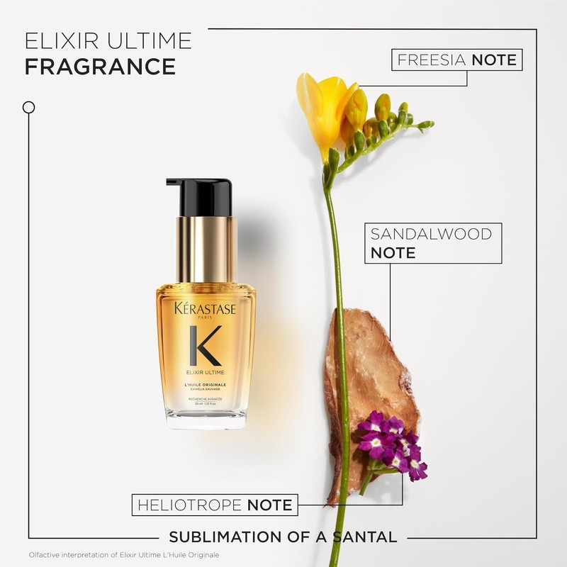 Aceite capilar Kérastase Elixir Ultime L’Huile 30ml – Brillo, anti‑frizz