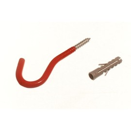 10 Of Red Wall Hook Elephant Utility Tool Storage Hook with Wall Plugs