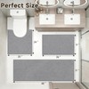 Pauwer Bathroom Rugs Sets 3 Piece, Ultra Thin Bath Mat