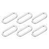 sourcing map 6 Pcs Metal Oval Ring, 1" Flat Oval