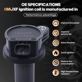 HMJXF UF486 Ignition Coil (Set of 1) Compatible with Mercury Ford 2008-2012 Escape, 2006-2012 Fusion, 2009-2011 Mariner 2006-2011 Milan, 2006 Lincoln Zephyr Replacement for DG514 C1594 3.0L V6