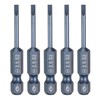 QUARKZMAN 5 Pieces SL2.5 Magnetic Slotted Screwdriver Bits 2.5 mm
