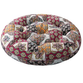 Codi Round Meditation Floor Cushions, Large Pillow Sitting for Adults and Kids, Boho Seats for Reading Yoga Living Room Tatami, Memory Foam Added, 22x22 Inch, Paisley Boho