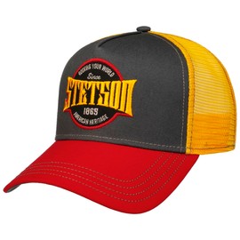 Stetson Rocking Your World Trucker Cap - Fashionable Cap - Multicoloured Mesh Cap - Baseball Cap for Men - Adjustable Size - All Year Round, yellow