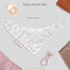LILY O LAUREL Muslin baby bandana bibs for drooling and