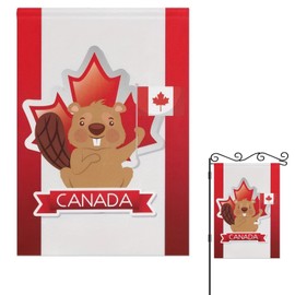 Canada Day Garden Flag - Patriotic Outdoor Flag - Durable, Double-Sided Print, Perfect for Yard, Porch, and Patio - 12x18 Inches - Red & White Design