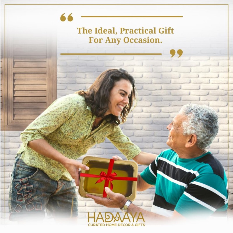 hadaaya Rectangular Tin With Clear Lid Gift box Multipurpose Kitchen