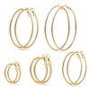 Large Gold Hoop Earrings for Women Girls,Stainless Steel Hoop Earrings
