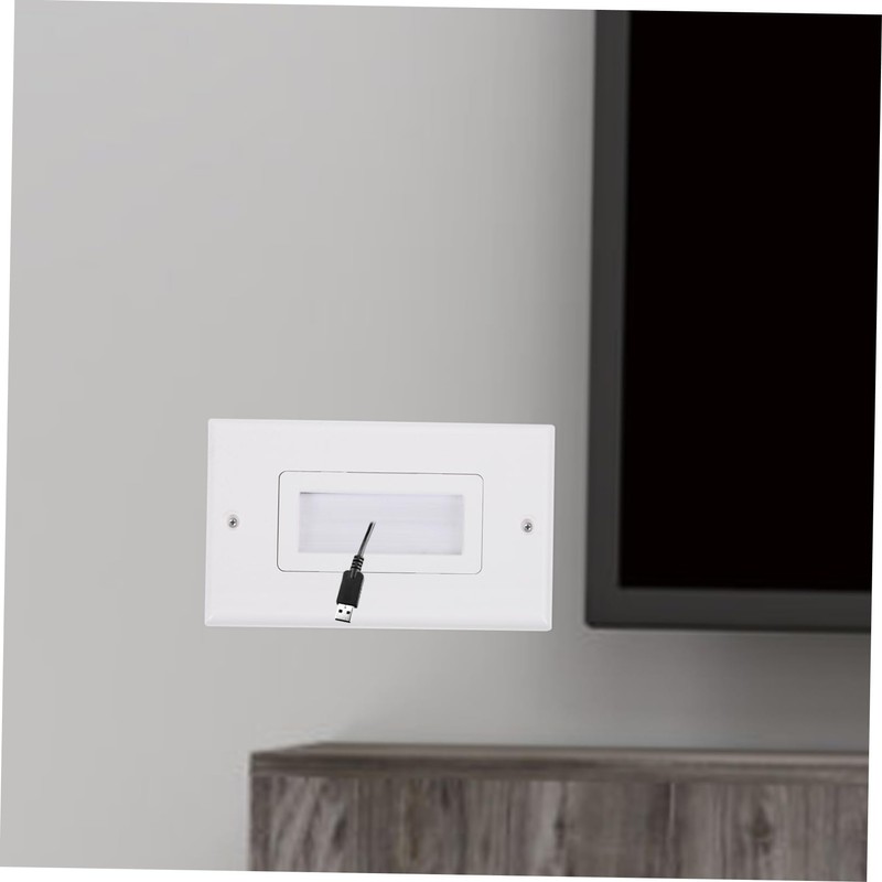 TEHAUX Brush Wall Plate Cable Pass Through for Wall Mount