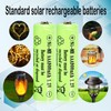 Lombaour 12 Packs 1.2v AAA Size 900mAh NiMH Solar Rechargeable