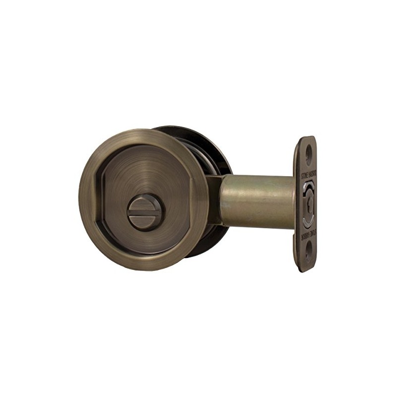 Stone Harbor Hardware Round Pocket Door Lock, Privacy Function, 2-3/8"