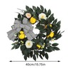 Summer Yellow Lemon Roses Wreath Front Door Artificial Spring Flowers