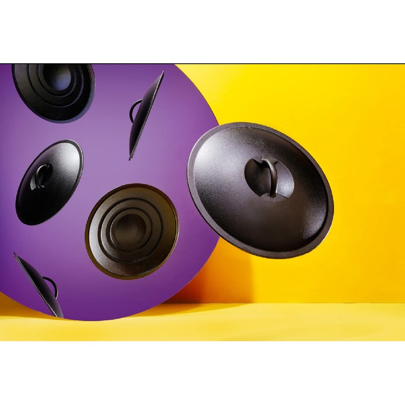 Lodge BOLD 12 Inch Seasoned Cast Iron Lid, Design-Forward Cookware