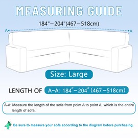 HDCAXKJ Corner Sectional Couch Cover Stretch L Shape Sofa Cover Thick Jacquard Sofa Slipcover Non Slip U Shaped Couch Cover for Sectional Sofa Pets Living Room Furniture Protector (Silver Gray, Large)