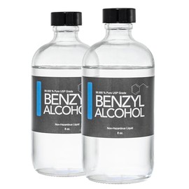Benzyl Alcohol 8 oz. (236 ml) USP Grade in Sterile Glass Bottle- 2 Pack