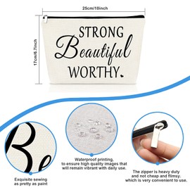 Inspirational Gifts for Women Inspirational Quote Makeup Bag Christmas Graduation Birthday Gifts for Friend Daughter Girl Wife Sister Aunt Coworker Cosmetic Bag Case Encouragement Gift Makeup Pouch