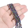 Metallic Rainbow Coated Hematite 4mm Faceted Round Beads Loose Beads