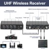 Depusheng R4 Karaoke Wireless Microphones Professional 4 Channels Handheld Wireless