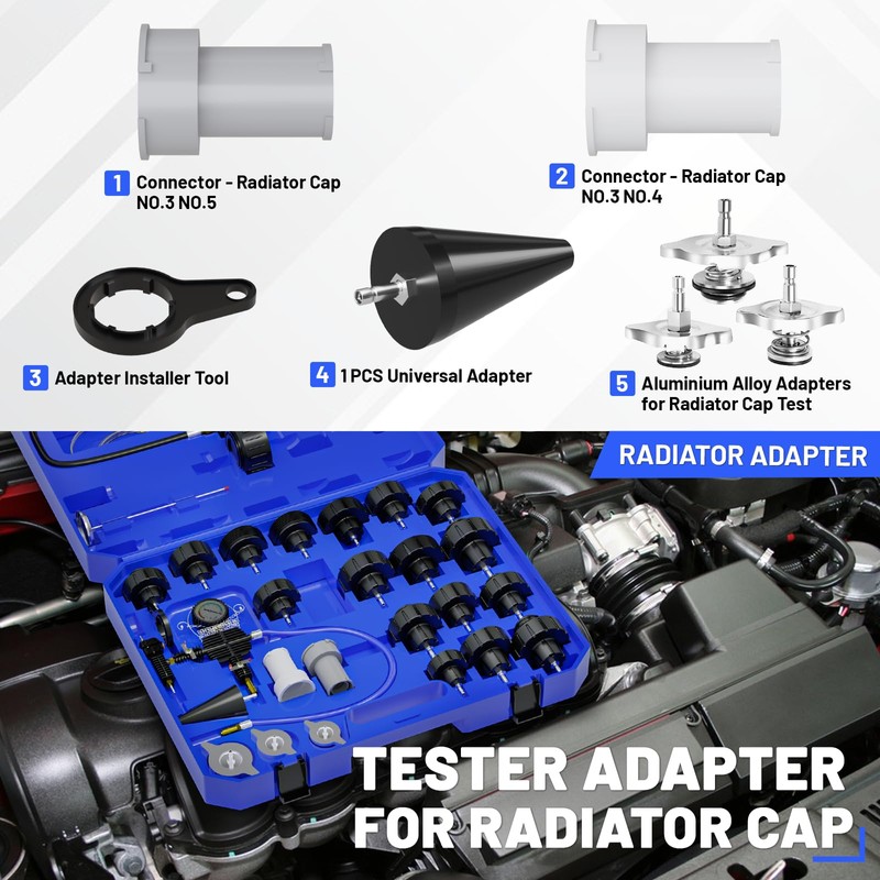 Endxedo 28PCS Universal Radiator Pressure Tester Vacuum Type Cooling System