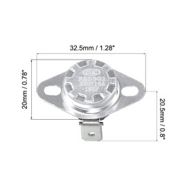 MECCANIXITY DC47-00016A Dryer Thermostat KSD301 Thermostat 250V 16A Replaces AP4201894 2068545, PS4205213, Pack of 3