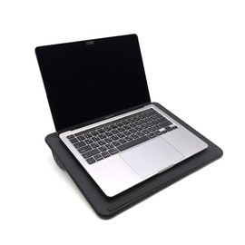 ergomi Portable Laptop Tray with Soft Cushion, Wrist Support, Dual-Sides Usage, Laptop Bed Tray Great for Reading, Writing, Notebook Using, Work from Home, Lapdesk Fit up to 14" Laptop, PU.