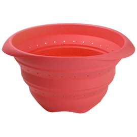 Lékué 4.2 Litre Strain and Store Collapsible Collander, Red