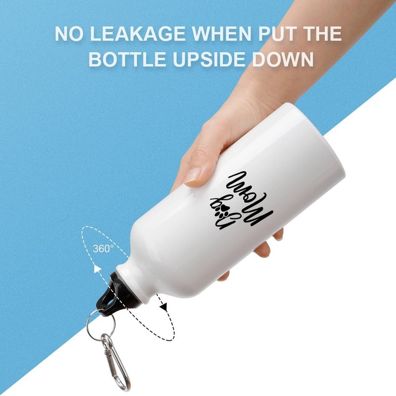 VEHFA Travel Sports Water Bottles Dog Mom Funny Quotes Aluminum