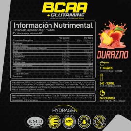 Forzagen Aminoácidos Bcaaglutamine 330g  Complejo Hydragen                                                                                            