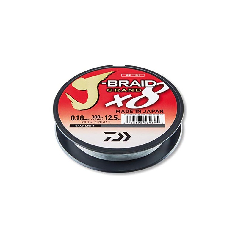 Daiwa J-Braid Grand X8 0.16 mm - 135 m Grey