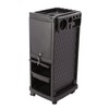 Supreme Premium Salon Trolley 5 Tier, Foldable Top Treys, Double Locking Shelf, Ultra Smooth Wheels, Comes With 4 Trey