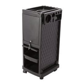 Supreme Premium Salon Trolley 5 Tier, Foldable Top Treys, Double Locking Shelf, Ultra Smooth Wheels, Comes With 4 Trey