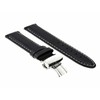 Ewatchparts 22mm Smooth Leather Band Strap Deployment Clasp Compatible With