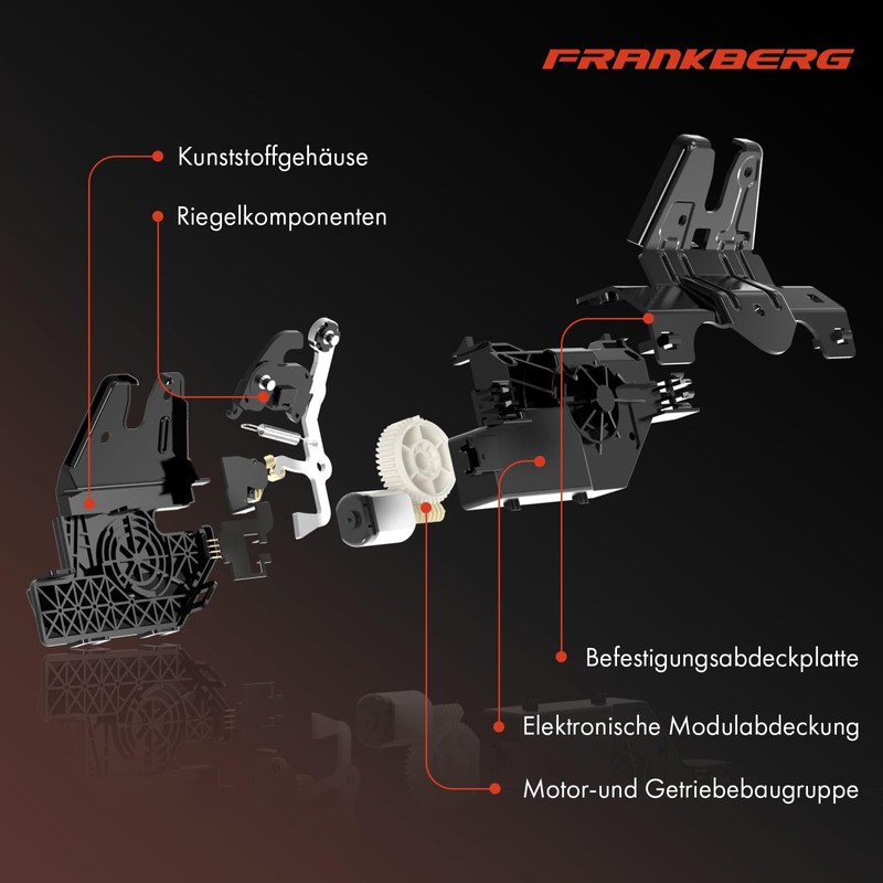 Frankberg Door Lock Actuator 2-Pin Compatible with Fortwo 451 Cabriolet