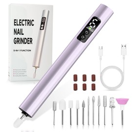 Nagelfräser für Gelnägel Kabellos, 6 Gear Elektrische Nagelfeile Professionelle mit LED-Anzeige, 20000u/min Maniküre Set Elektrisch, Fräser Nägel Electric Nail Drill, Maniküre Pediküre Set