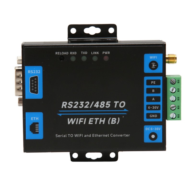 RS232 RS485 Serial to Ethernet Adapter Professional Transparent Transmission Serial