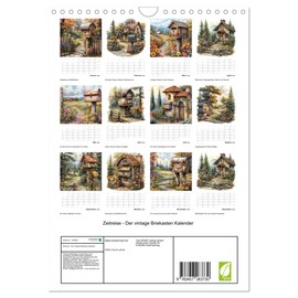 Zeitreise - Der vintage Briekasten Kalender (Wandkalender 2026 DIN A4 hoch), CALVENDO Monatskalender: Ob als funktionaler Postempfänger oder ... Stil und Geschichte auf einzigartige Weise.